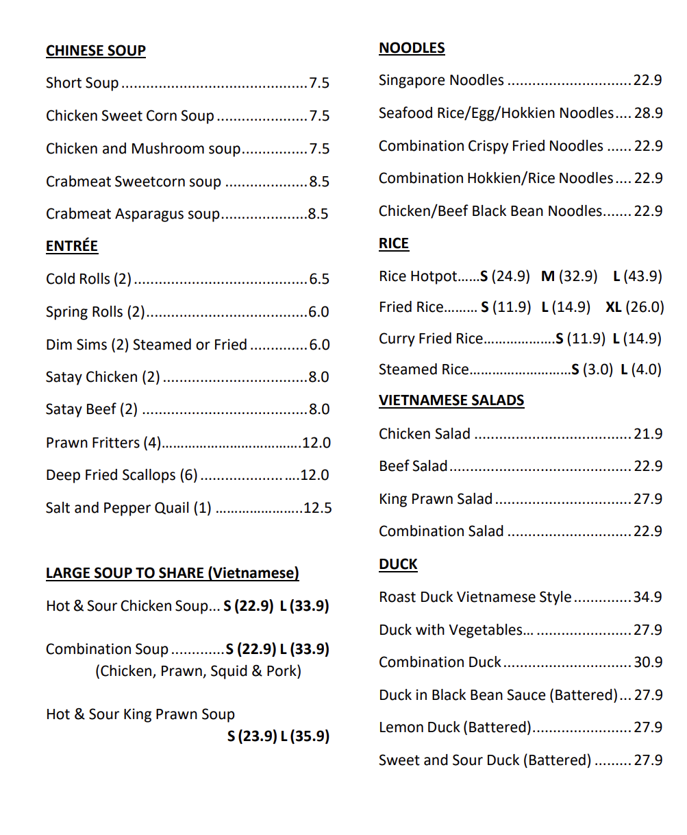 Menu page 3