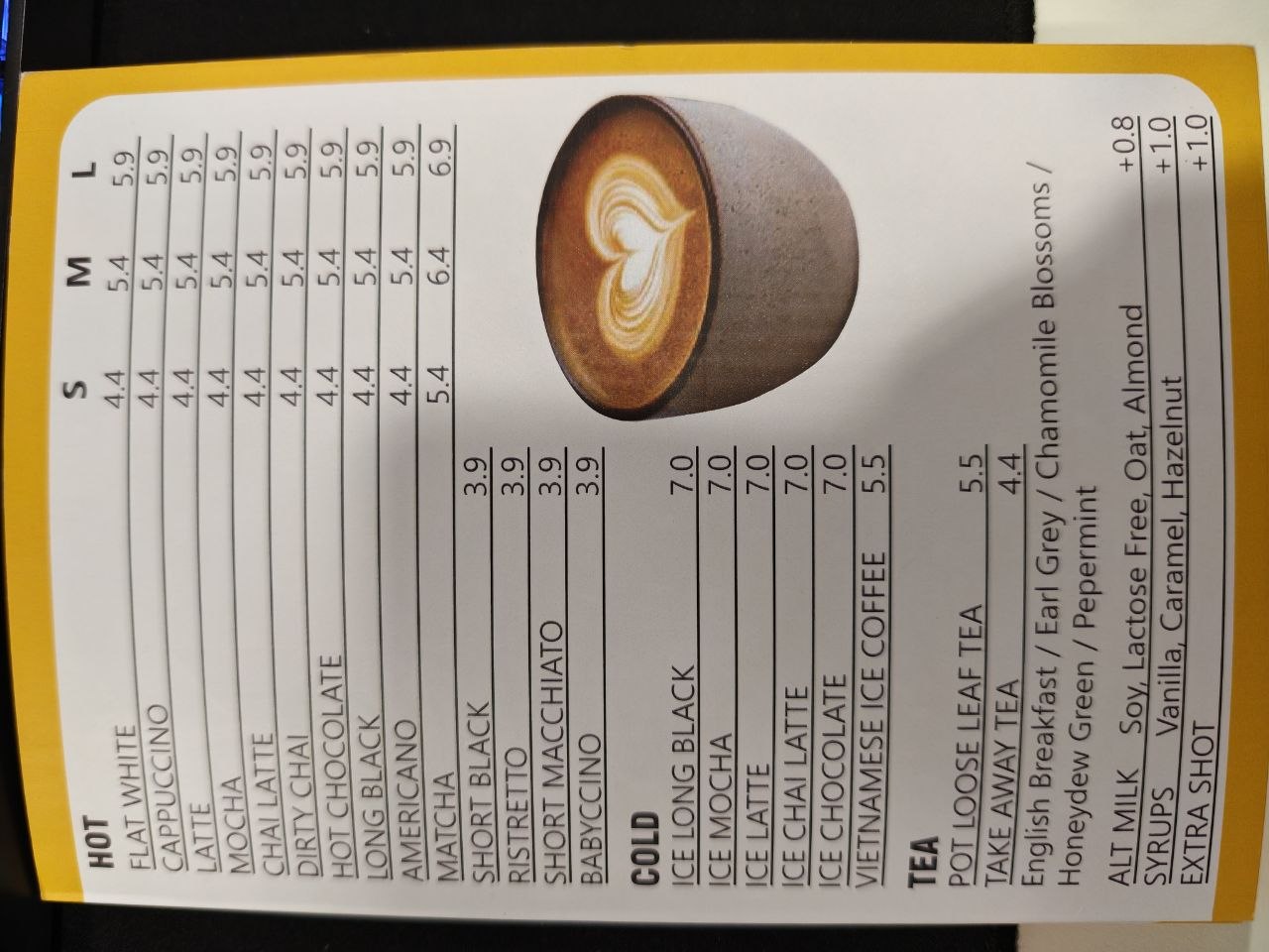 Menu page 1